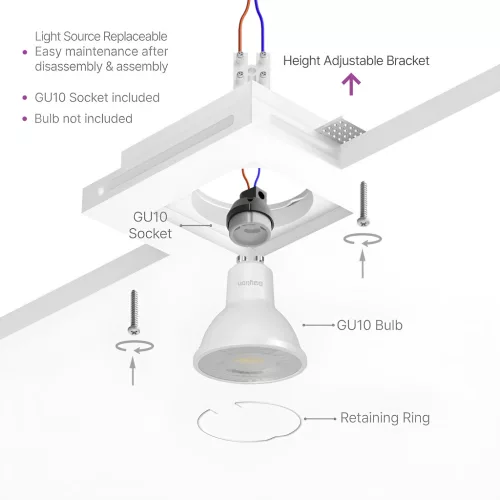 BRY-SPOTI-PLS-C-1D-SQR-WHT-PLASTER-SPOTLIGHT