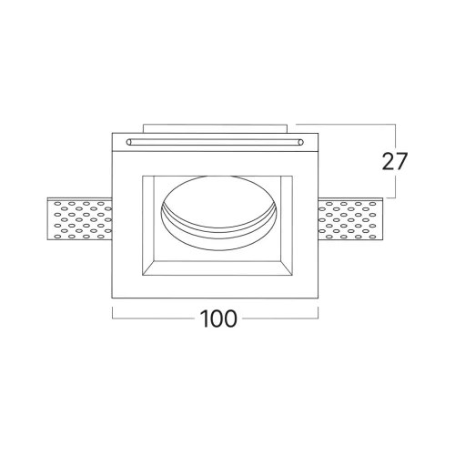 BRY-SPOTI-PLS-C-1D-SQR-WHT-PLASTER-SPOTLIGHT