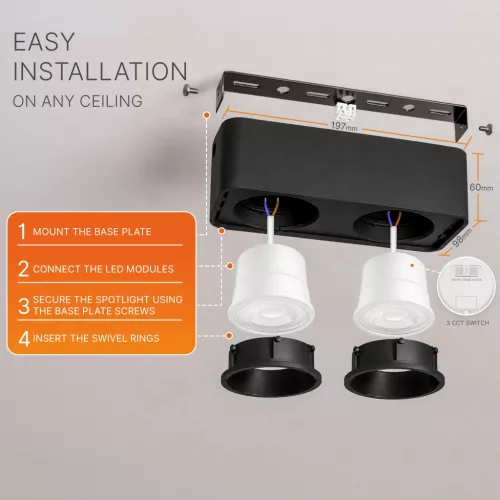 BRY-GATA-SR-2D-20W-3IN1-SQR-BLC-BLC-SPOTLIGHT