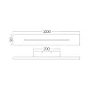 BRY-LEVA-WL1000-30W-RCT-BLC-3000K-WALL LIGHT
