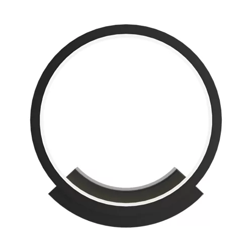 BRY-NELA-WL1-12W-RND-BLC-3000K-WALL LIGHT