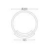 BRY-NELA-WL1-12W-RND-BLC-3000K-WALL LIGHT