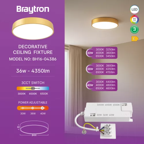 BRY-BLADE-SR-RND-GLD-36W-3IN1-WAT3-CEILING LIGHT