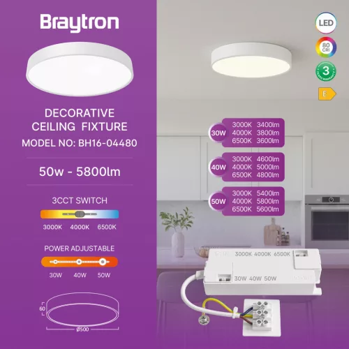 BRY-BLADE-SR-RND-WHT-50W-3IN1-WAT3-CEILING LIGHT