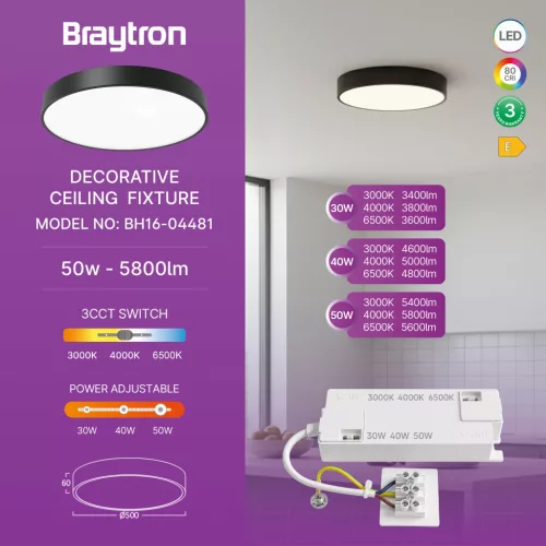 BRY-BLADE-SR-RND-BLC-50W-3IN1-WAT3-CEILING LIGHT