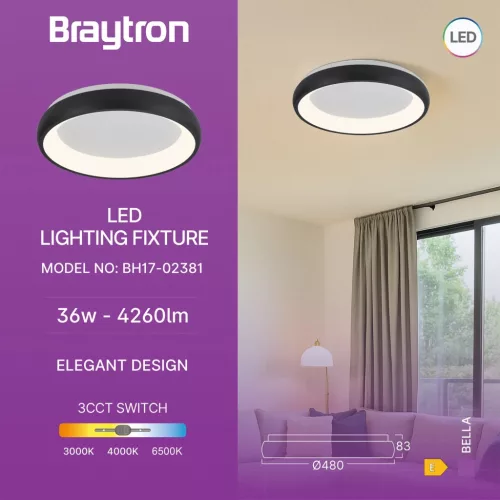 BRY-BELLA-MLS-SR-RND-BLC-36W-3IN1-IP20-CEILING LIG