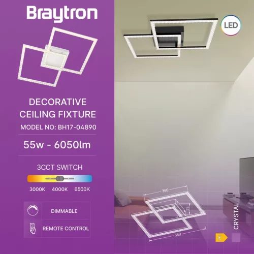 BRY-CRYSTAL-A-55W-3IN1-RMT-WHT-CEILING LIGHT