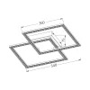 BRY-CRYSTAL-A-55W-3IN1-RMT-WHT-CEILING LIGHT