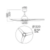 BRY-FANCY-52"-24+35W-3IN1-RMT-WHT-IP20-CEILING FAN