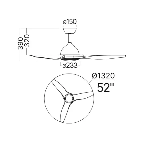 BRY-FANCY-52"-24+35W-3IN1-RMT-BLC-IP20-CEILING FAN