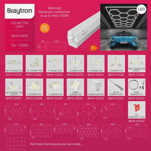 BRY-HEGZA-440-7W-WHT-4000K-LED BATTEN LIGHT