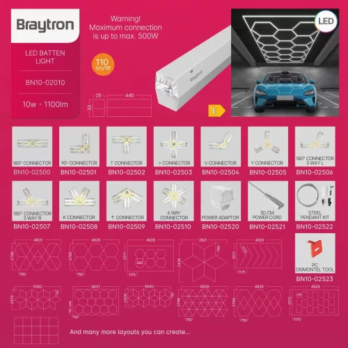 BRY-HEGZA-750-10W-WHT-4000K-LED BATTEN LIGHT