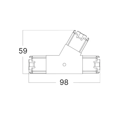 BRY-HEGZA-180° 3-LEFT-CLEAR-CONNECTOR