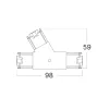 BRY-HEGZA-180° 3-RIGHT-CLEAR-CONNECTOR
