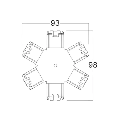 BRY-HEGZA-6 WAY-CLEAR-CONNECTOR