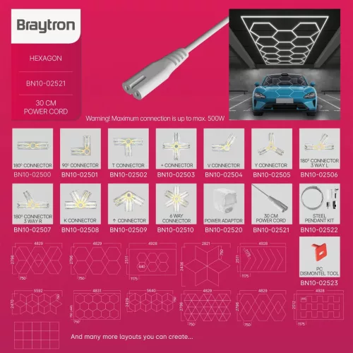 BRY-HEGZA-POWER CABLE-CLEAR-CONNECTOR