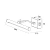 BRY-SARA-400-8W-3CCT-GLD-IP20-MIRROR LAMP