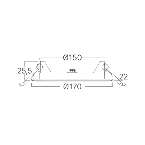 BRY-SMD-CRP-12W-RND-6INC-WHT-6500K-LED PANEL