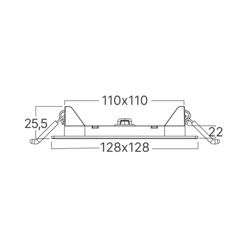 BRY-SMD-CSP-6W-SQR-4INC-WHT-6500K-LED PANEL