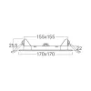 BRY-SMD-CSP-12W-SQR-6INC-WHT-3000K-LED PANEL