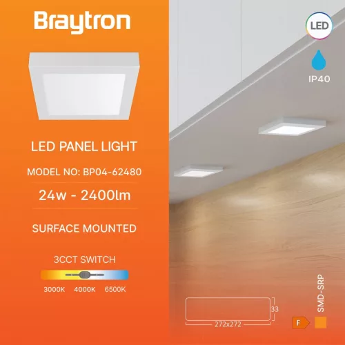 BRY-SMD-SRP-24W-SQR-WHT-3IN1-LED PANEL LIGHT
