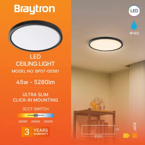 BRY-JADE-SLR-BLC-RND-45W-3IN1-CEILING LIGHT