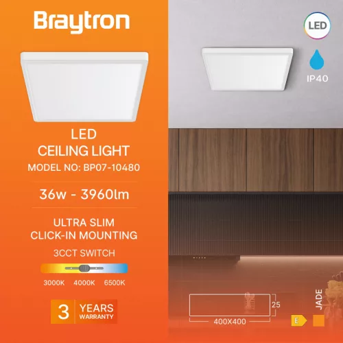 BRY-JADE-SLR-WHT-SQR-36W-3IN1-CEILING LIGHT