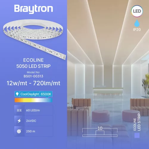 BRY-ECOLINE-12W-60L-5050-6500K-24V-IP20-LED STRIP