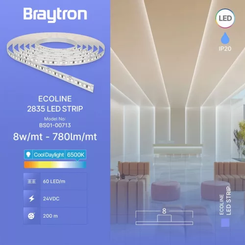 BRY-ECOLINE-8W-60L-2835-6500K-24V-IP20-LED STRIP