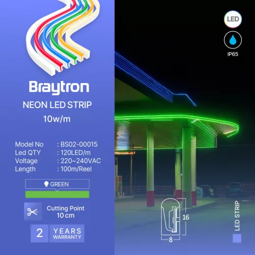 BRY-NEON-8x16-220V-GRN-NEON LED STRIP