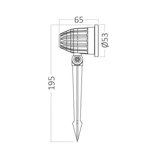 BRY-SPOTLUX-PLS-7W-BLC-6500K-IP65-LED SPIKE LIGHT