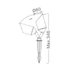 BRY-SPOTLUX-GU10-GRY-PLS-IP65-LED SPIKE LIGHT
