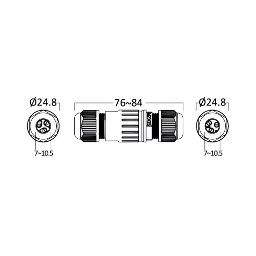 BRY-PG7-3LINE-BLC-IP67-CONNECTOR