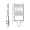 BRY-ST83-100W-GRY-4000K-IP66-LED STREET LIGHT