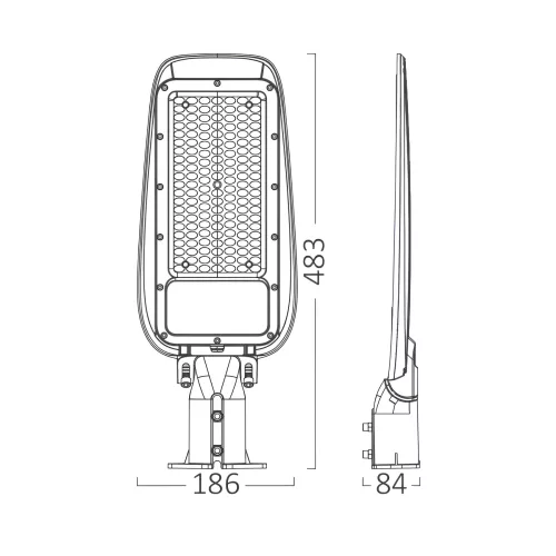 BRY-ST89-100W-GRY-6500K-IP66-LED STREET LIGHT