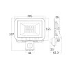 BRY-FLOOD-SC-50W-GRY-3000K-SNS-IP54-LED FLOODLIGHT
