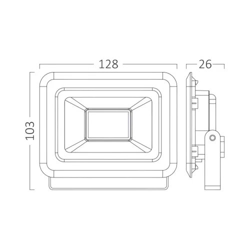 BRY-FLOOD-SF-20W-BLC-4000K-IP65-LED FLOODLIGHT