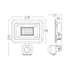 BRY-FLOOD-SF-20W-BLC-3000K-SNS-IP54-LED FLOODLIGHT