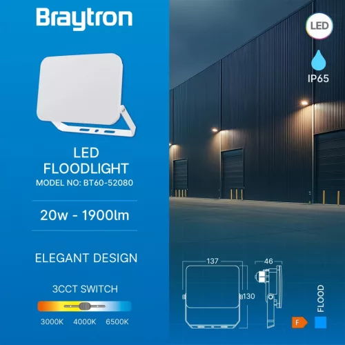 BRY-FLOOD-WF-20W-WHT-3IN1-IP65-LED FLOODLIGHT