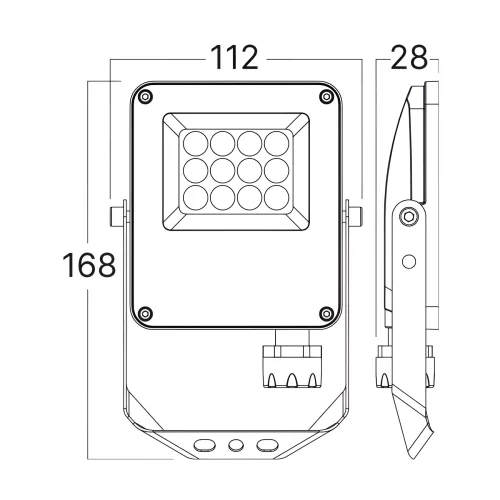 BRY-FLOOD-PF-10W-GRY-3IN1-IP65-LED FLOODLIGHT