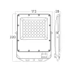 BRY-FLOOD-PF-50W-GRY-3IN1-IP65-LED FLOODLIGHT