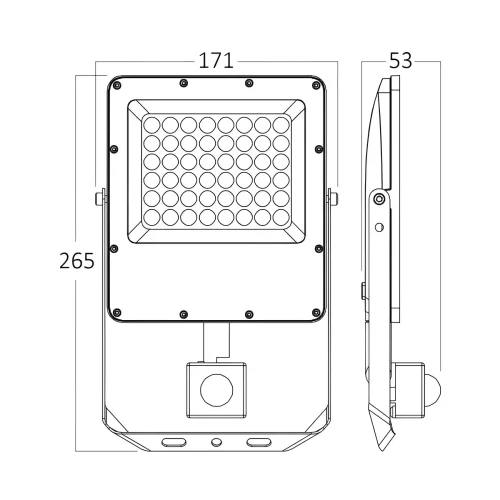 BRY-FLOOD-PF-50W-GRY-3IN1-SNS-IP54-LED FLOODLIGHT