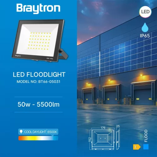 BRY-FLOOD-CF-50W-BLC-6500K-IP65-LED FLOODLIGHT