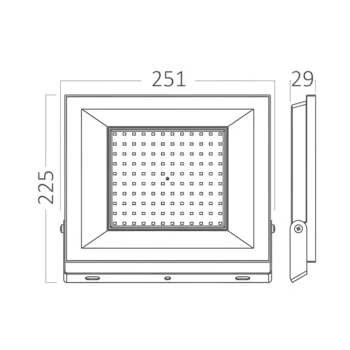 BRY-FLOOD-CF-100W-BLC-6500K-IP65-LED FLOODLIGHT
