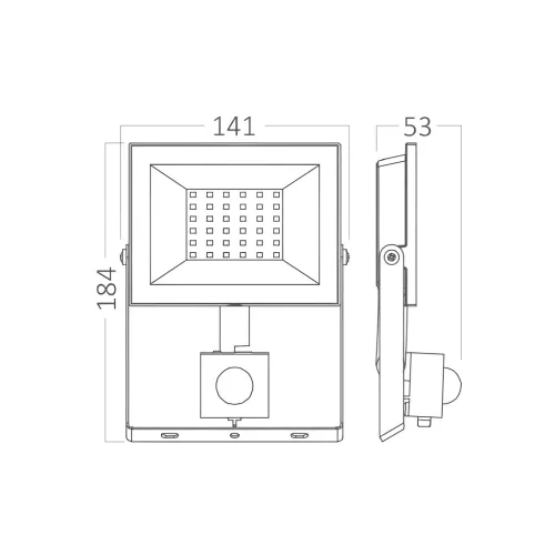 BRY-FLOOD-CF-30W-BLC-6500K-SNS-IP54-LED FLOODLIGHT