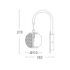 BRY-S001W-1H-1xG9-GLD-WALL LIGHT