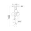 BRY-S003R-6H-6xG9-SMK-PENDANT LIGHT