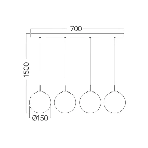 BRY-S003S-4H-4xG9-SMK-PENDANT LIGHT