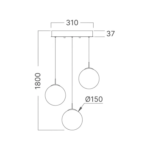 BRY-S003R-3H-3xG9-AMB-PENDANT LIGHT