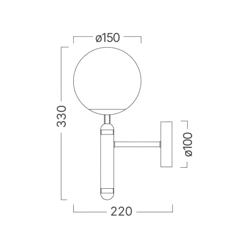 BRY-S006W-1H-1xG9-OPL-GLD-WALL LIGHT